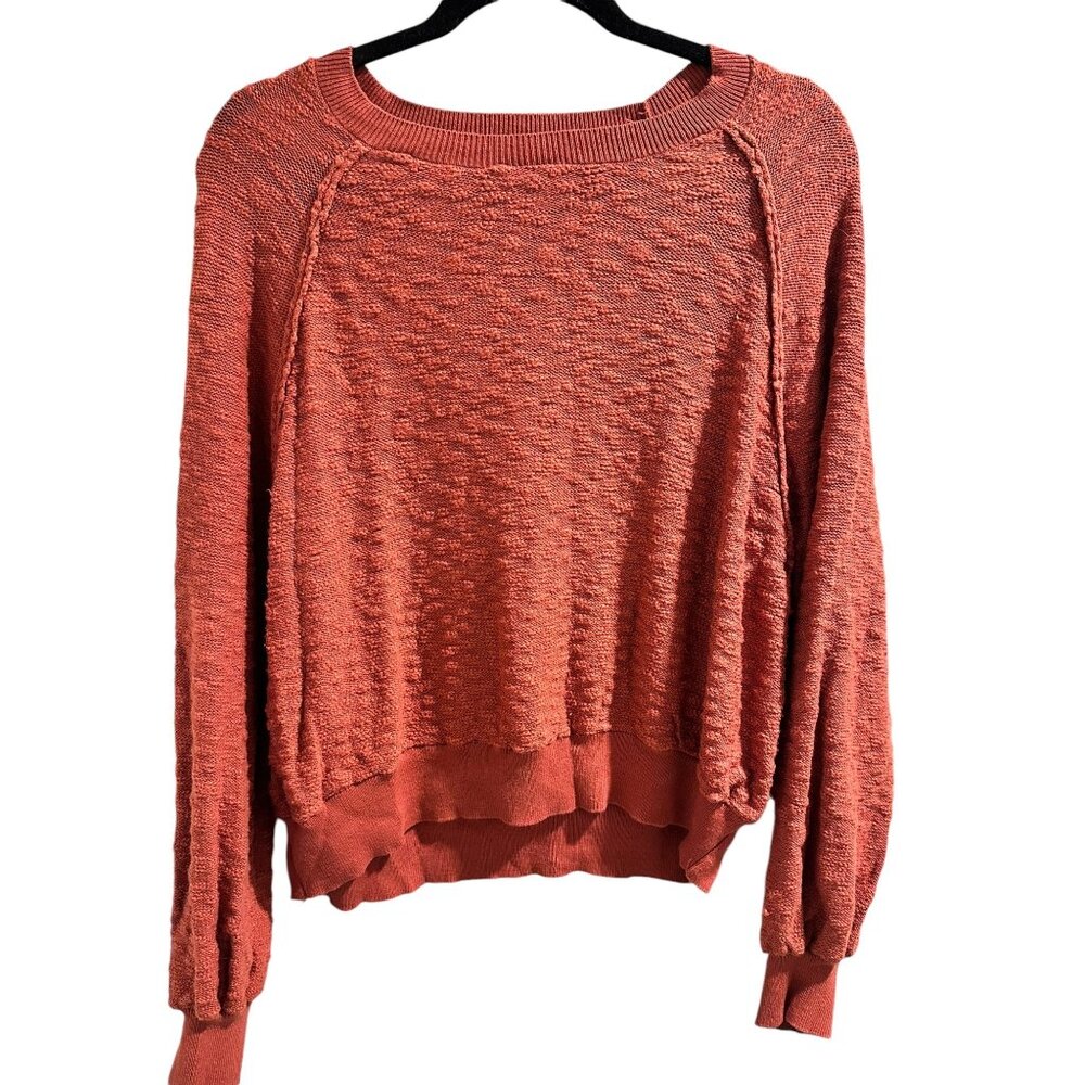 ✌️ 2/$40 ✌️ Rust Textured Sweater Medium By Dress Forum Long Sleeve